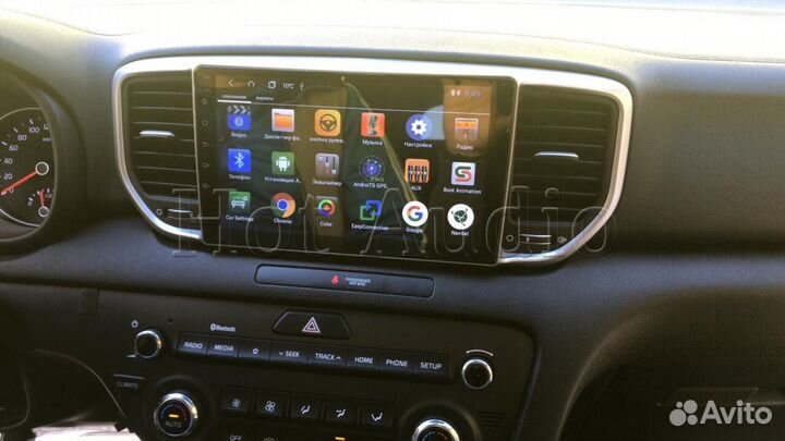 Магнитола для Kia Sportage рестайл c установкой