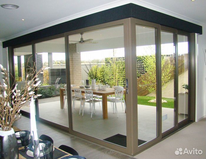 Дверь алюминиевая раздвижная