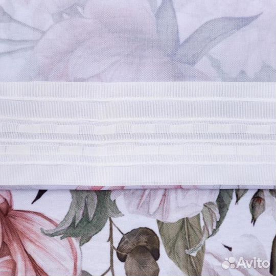 Комплект штор для кухни с подхватами Этель 'Пионы'