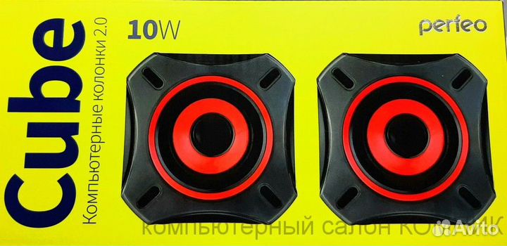 Акустика 2.0 Perfeo Cube PF 4880 (питание от USB)