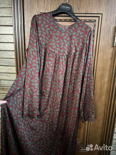 Платье длинное 50 52 шелк Италия