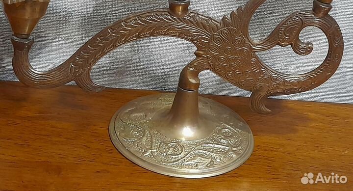 Подсвечник Дракон Индия старинный