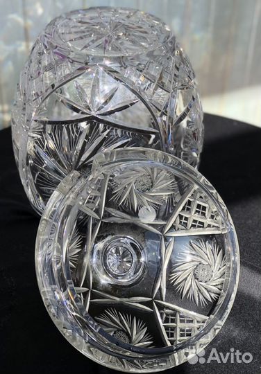 Крюшонница 5л винтаж хрусталь Богемия Bohemia