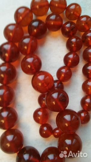 Бусы горный хрусталь и янтарь СССР