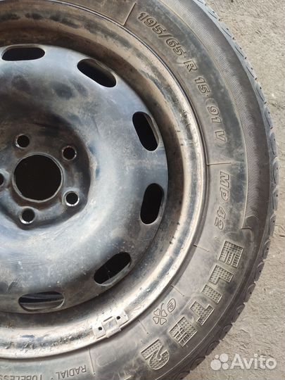 R15 5*100 комплект колес лето (резина разная)