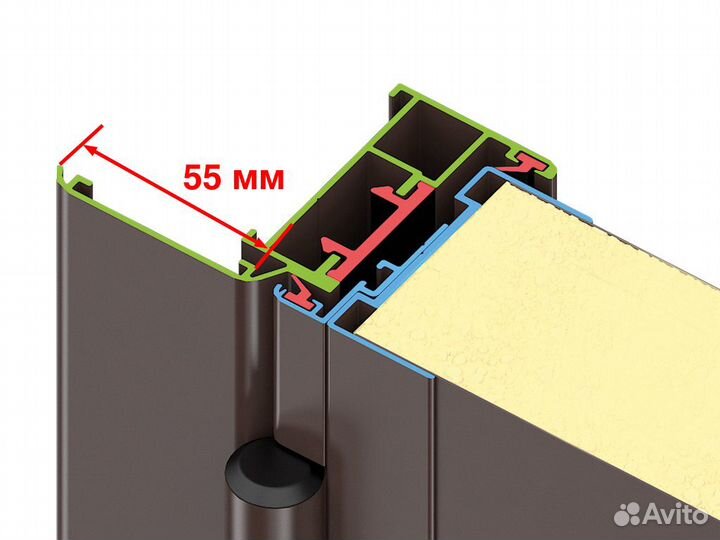 Дверь для гаража тёплая Ультра Дорхан