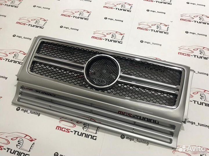 Решетка G-class G63 AMG Серая w463 (Без звезды)