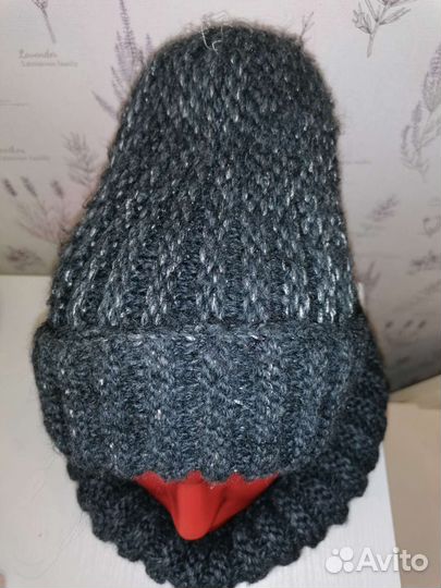 Комплект зимняя шапка и шарф женский