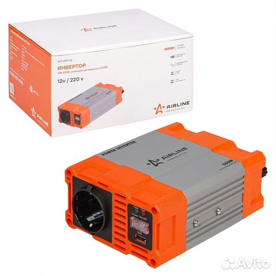 Инвертор 12В-220В, 500 Вт