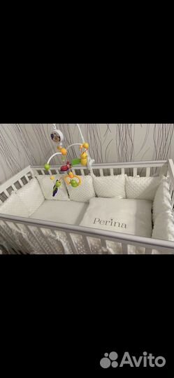 Бортики подушки в кроватку