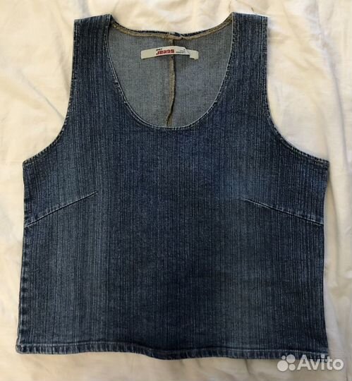 Джинсовый топ y2k