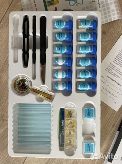 Детский микроскоп Атом с набором для опытов