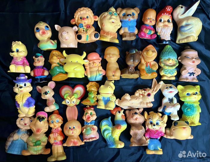 СССР Коллекция Резиновых Игрушек Пакетом 35шт
