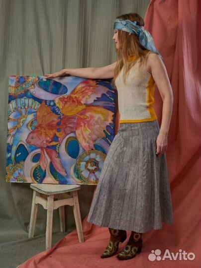 Шелковый платок батик