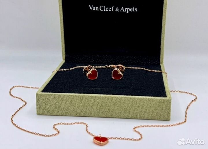 Van Cleef &Arpels набор подвеска и серьги премиум