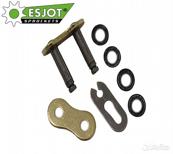 Замок цепи esjot 530 EJX защёлка (золотая) (RK 530