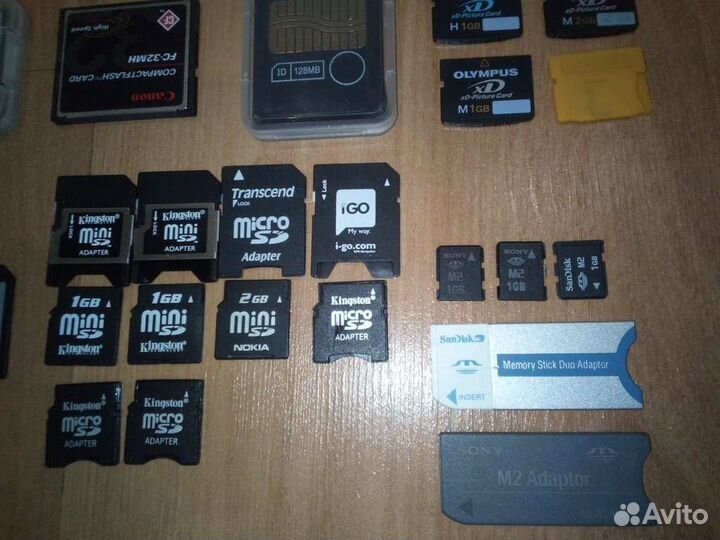 Карта памяти Mini SD, Compact flash, XD, M2