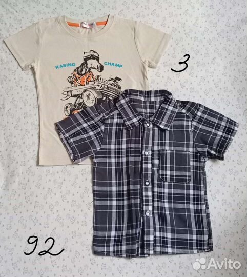 Новые футболки для мальчика пакетом р92-100