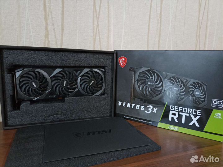 Видеокарта MSI GeForce RTX 3060 12GB ventus 3X OC
