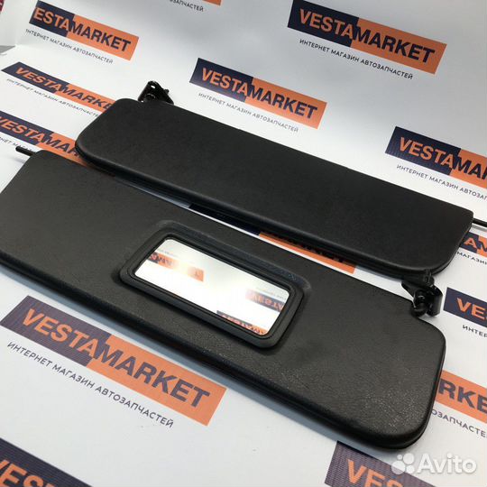 Черные солнцезащитные козырьки с зеркалом для 2107