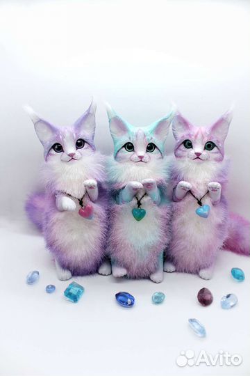 Рысь игрушка коллекционная Ooak