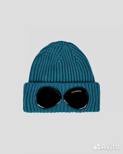 C.P. Company Merino Wool Goggle Beanie шапка синяя