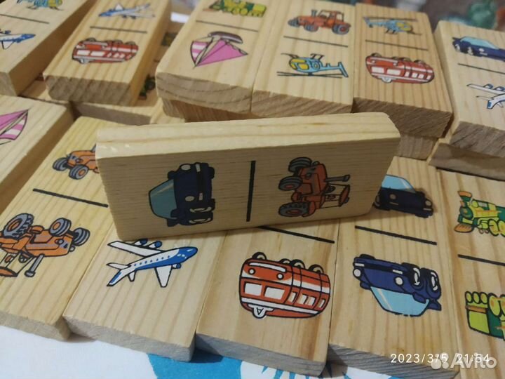 Домино детское деревянное