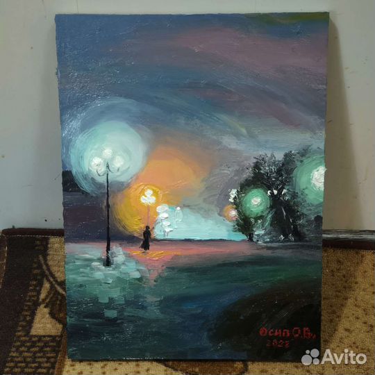 Картина маслом на холсте пейзаж