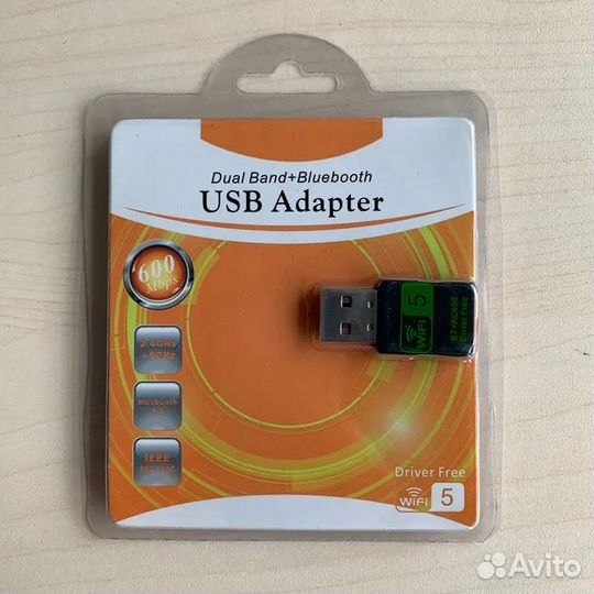 Wi-Fi 2,4+5 ггц, Bluetooth USB адаптер