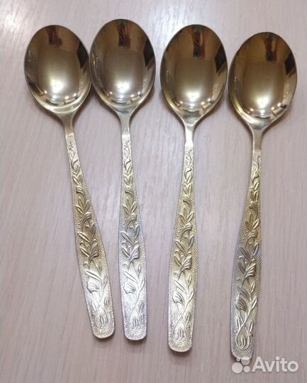 Столовые приборы Уралочка в позолоте