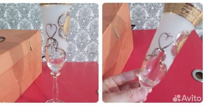 Хрустальные фужеры и рюмки новые