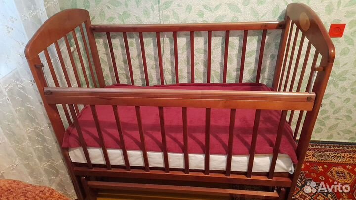 Кроватка с ортопед.матрасом,коляска зима-лето с ав