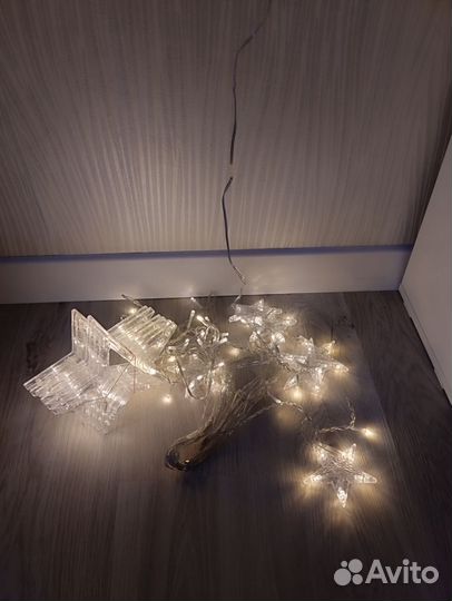 Гирлянда штора звезды