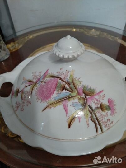 Террина фарфор цветы чертополоха Кузнецов сохран