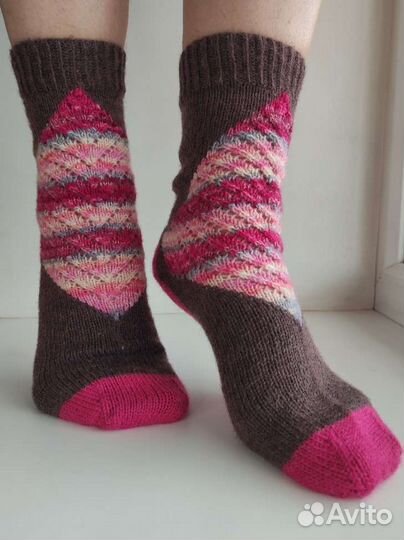 Носки шерстяные женские ручной работы