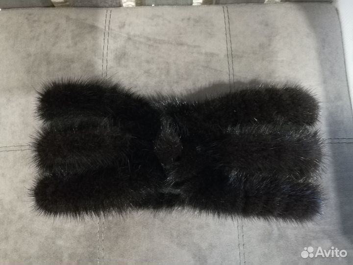 Повязка на голову из меха норки