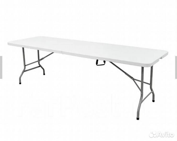 Стол туристический пластиковый складной, 244х76х74