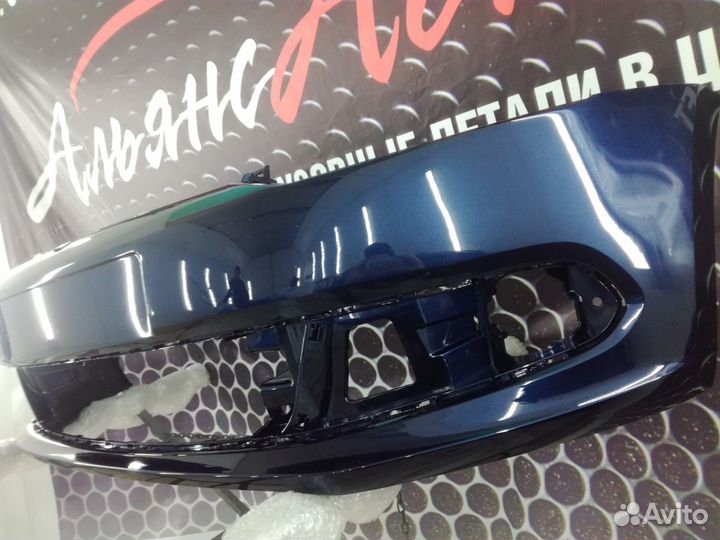 Бампер передний Volkswagen Polo седан 10-14 синий