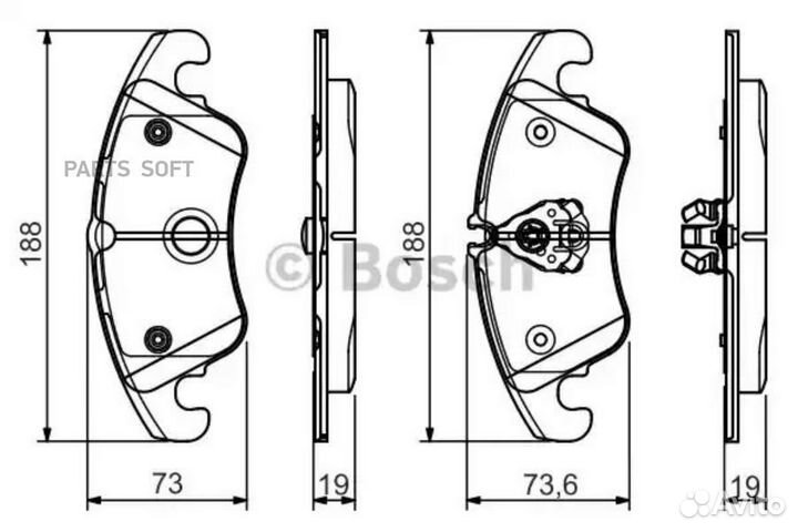 Колодки тормозные дисковые перед,bosch