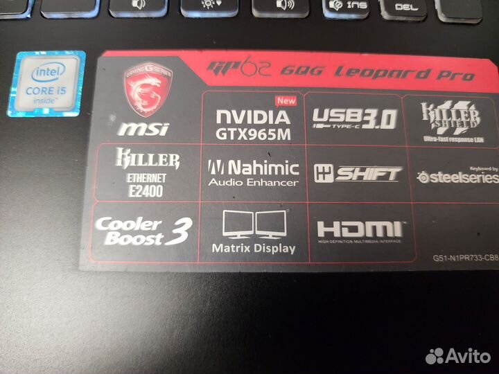 Игровой Ноутбук MSI i5,GTX965m 2Gb,озу12Gb,SSD,IPS