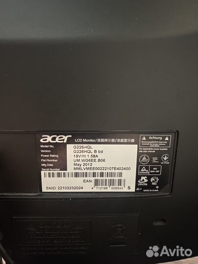 Монитор acer 24