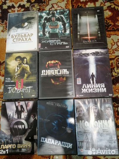 Двд диски c фильмами 150шт