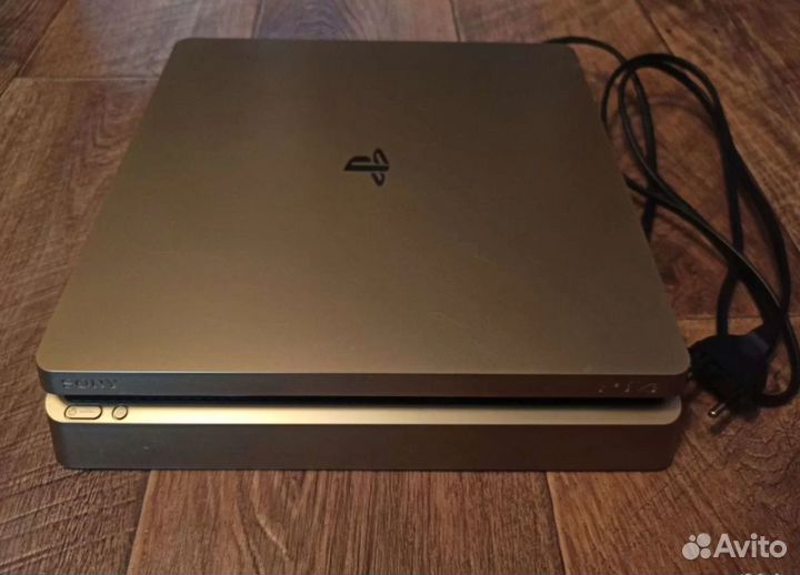 Playstation 4 slim gold edition +10 дисков