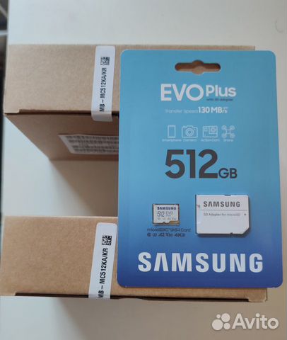 Карта памяти micro SD Samsung EVO Plus 512Gb