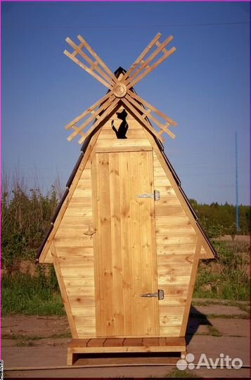 Уличный туалет деревянный ACC334