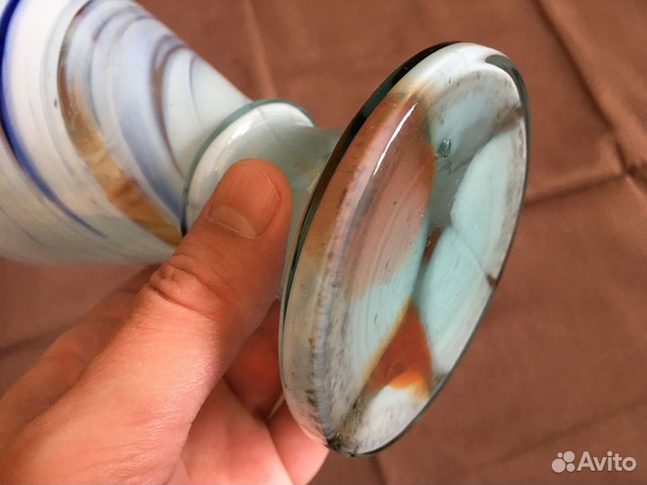 Рог изобилия, ваза. Цветное стекло СССР