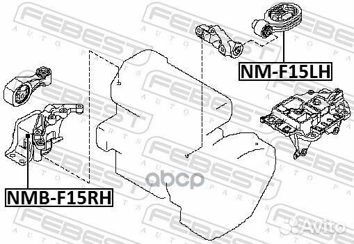 Сайлентблок подушки двигателя R nissan Juke 2010