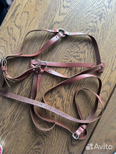 Кожаный ремень пояс портупея женская до 44