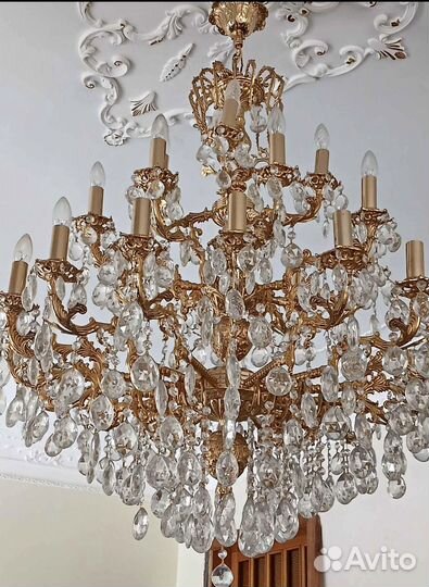 Люстра хрустальная бу