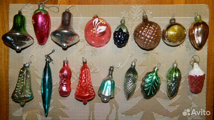 Ёлочные игрушки из СССР-100 шт.+бонус (одним лотом